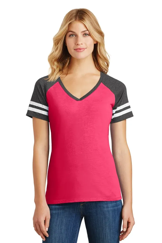 District ® Women's Game V-Neck Tee. DM476 - additional view 2