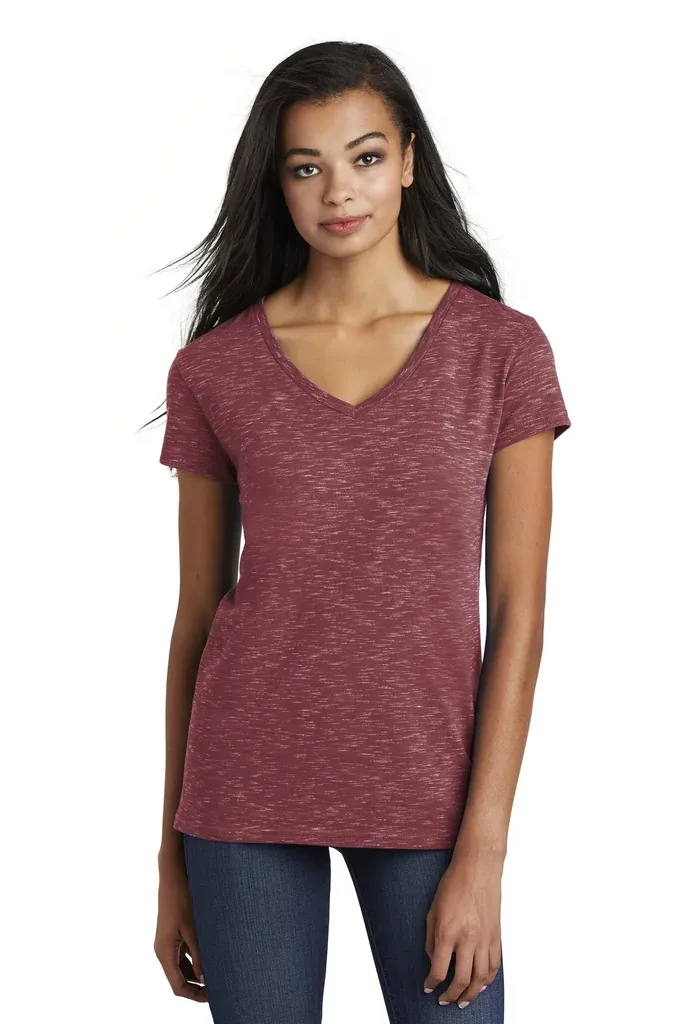 District ® Women's Medal V-Neck Tee. DT664 - additional view 1