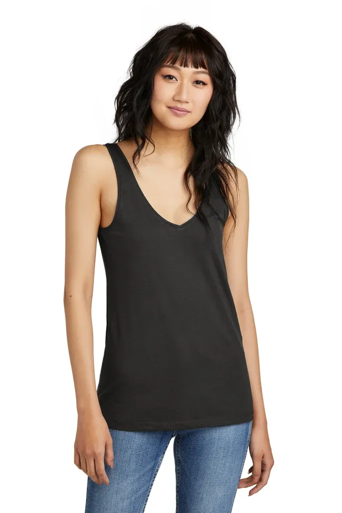 District® Women's Perfect Blend® CVC V-Neck Tank DT154 - additional view 2