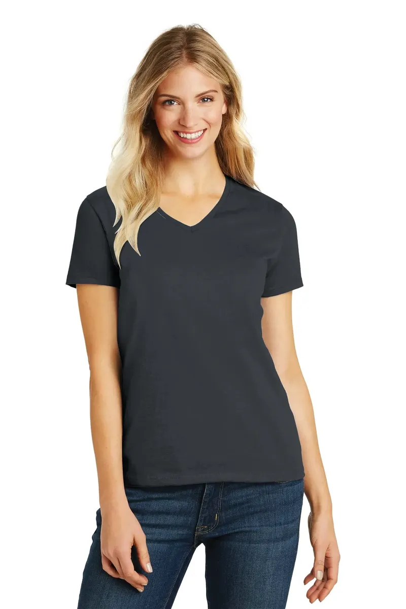 District® Women's Perfect Blend® CVC V-Neck Tee. DM1190L - additional view 15