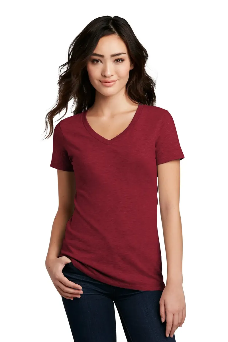 District® Women's Perfect Blend® CVC V-Neck Tee. DM1190L - additional view 12