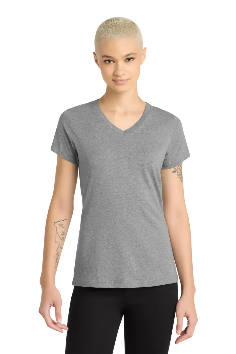 District® Women's Perfect Blend® CVC V-Neck Tee. DM1190L - additional view 13