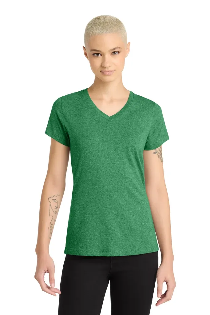 District® Women's Perfect Blend® CVC V-Neck Tee. DM1190L - additional view 16
