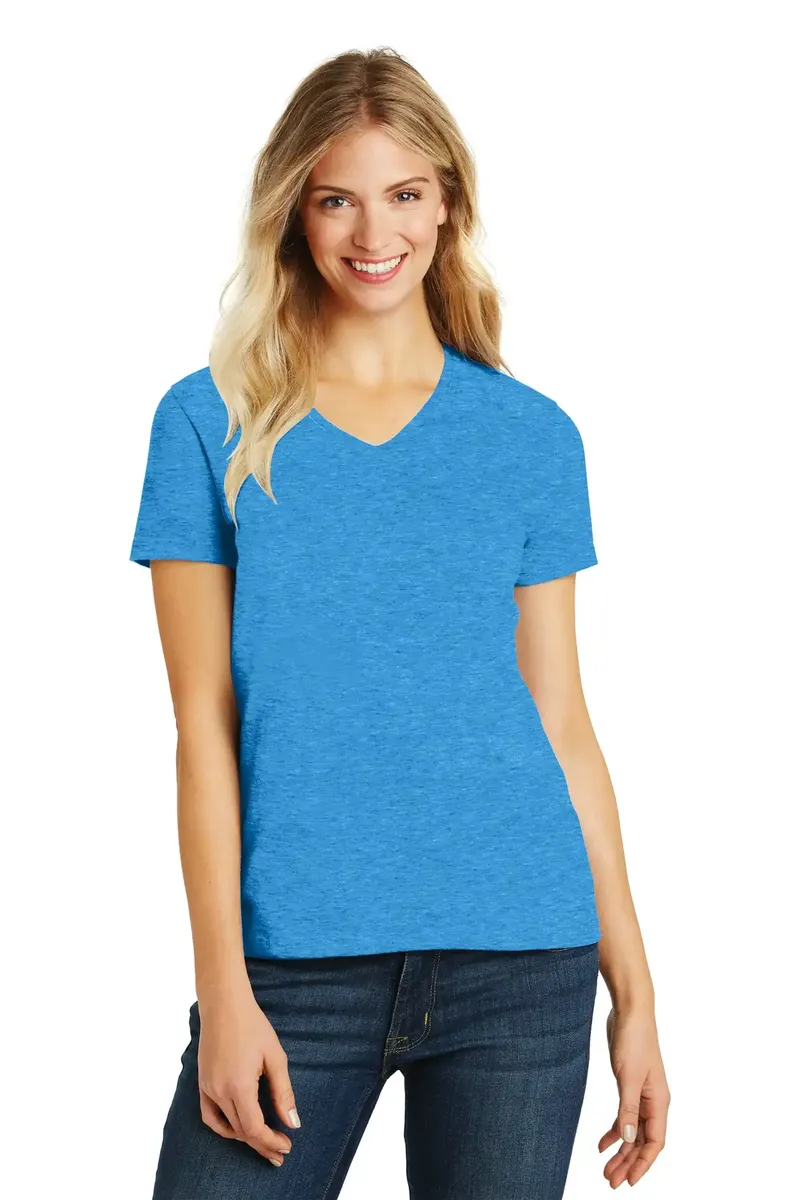District® Women's Perfect Blend® CVC V-Neck Tee. DM1190L - additional view 19