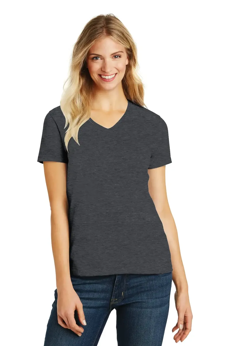 District® Women's Perfect Blend® CVC V-Neck Tee. DM1190L - additional view 11