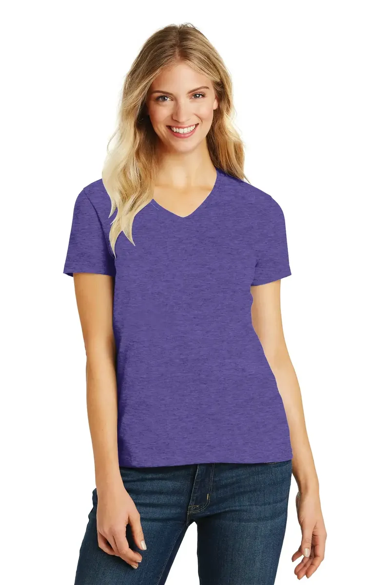 District® Women's Perfect Blend® CVC V-Neck Tee. DM1190L - additional view 8
