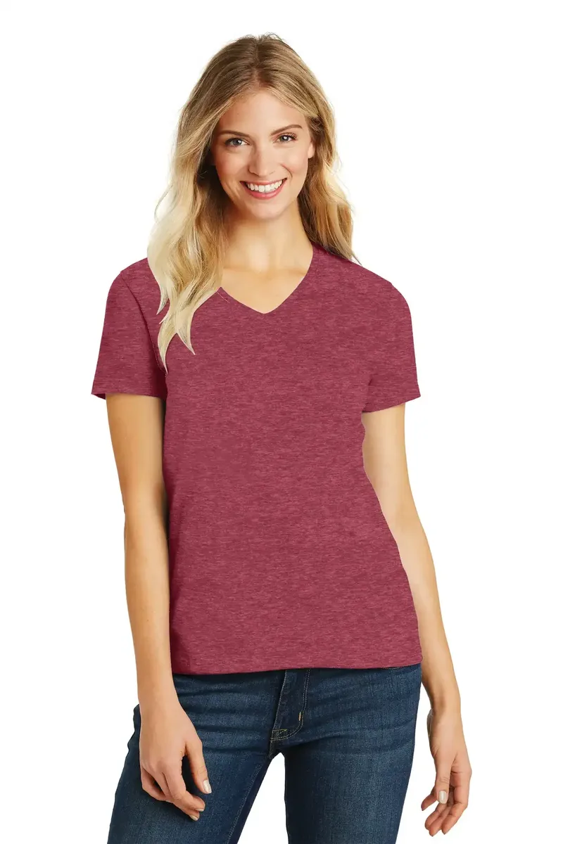 District® Women's Perfect Blend® CVC V-Neck Tee. DM1190L - additional view 17