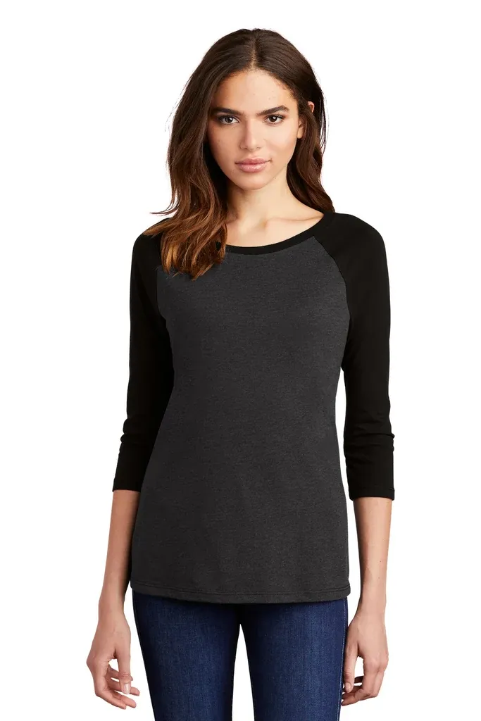 District® Women's Perfect Tri® 3/4-Sleeve Raglan. DM136L - additional view 4