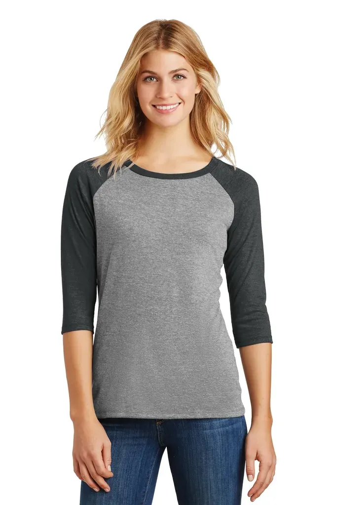 District® Women's Perfect Tri® 3/4-Sleeve Raglan. DM136L - additional view 3