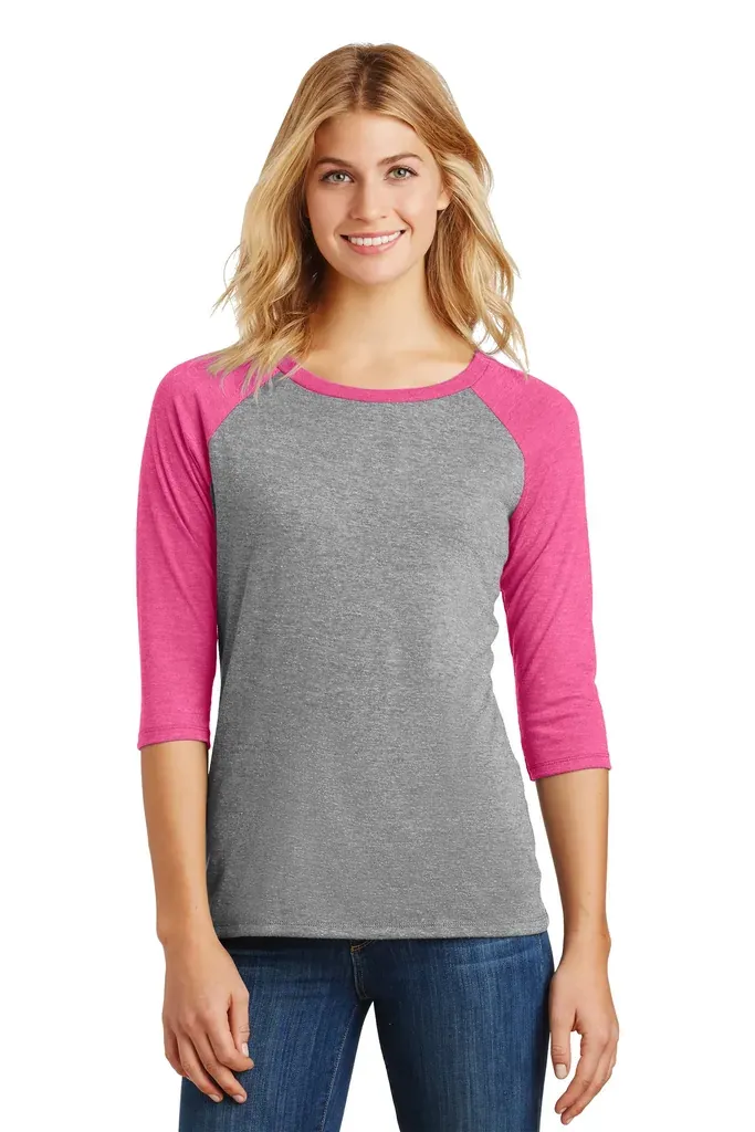 District® Women's Perfect Tri® 3/4-Sleeve Raglan. DM136L - additional view 6