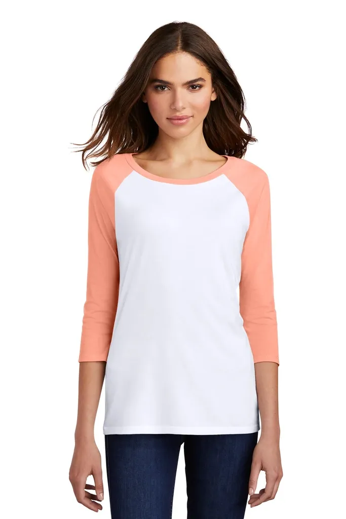 District® Women's Perfect Tri® 3/4-Sleeve Raglan. DM136L - additional view 8