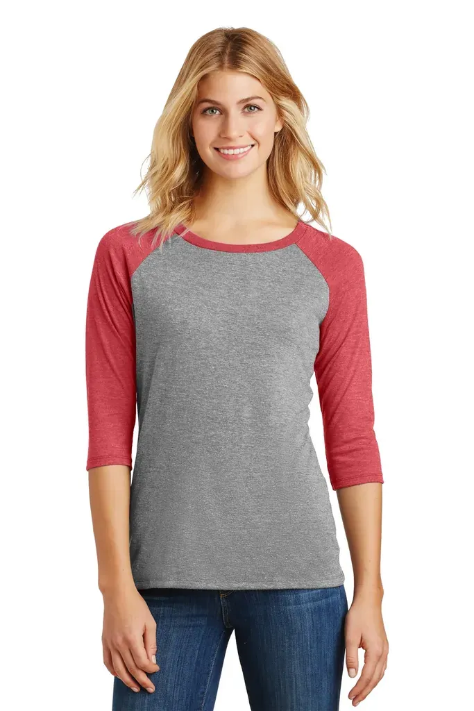 District® Women's Perfect Tri® 3/4-Sleeve Raglan. DM136L - additional view 9