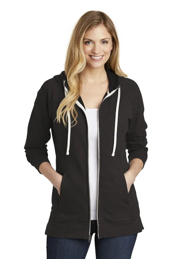 District ® Women's Perfect Tri ® French Terry Full-Zip Hoodie. DT456 - additional view 1