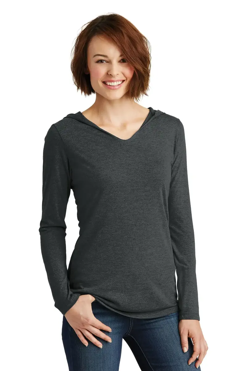 District® Women's Perfect Tri® Long Sleeve Hoodie. DM139L - additional view 3