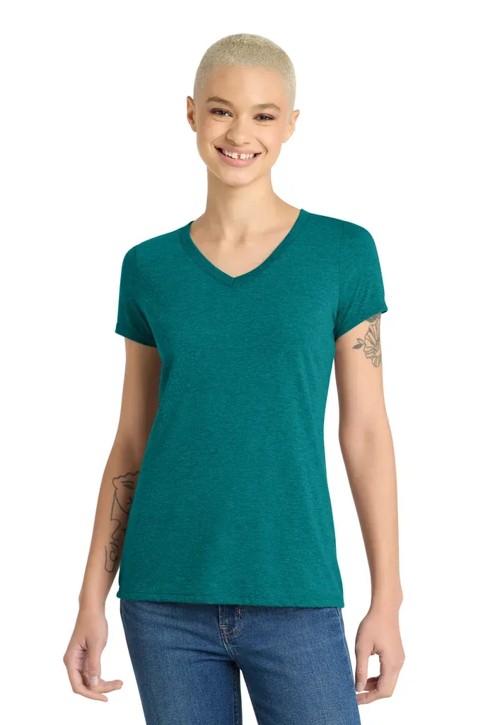 District® Women's Perfect Tri® V-Neck Tee. DM1350L - additional view 1