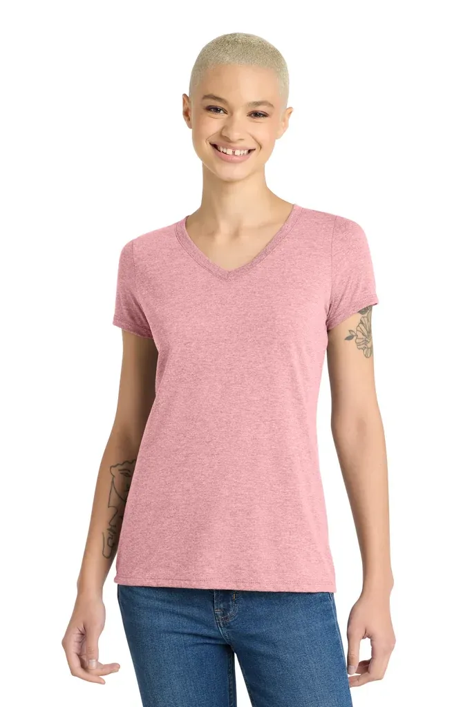 District® Women's Perfect Tri® V-Neck Tee. DM1350L - additional view 3