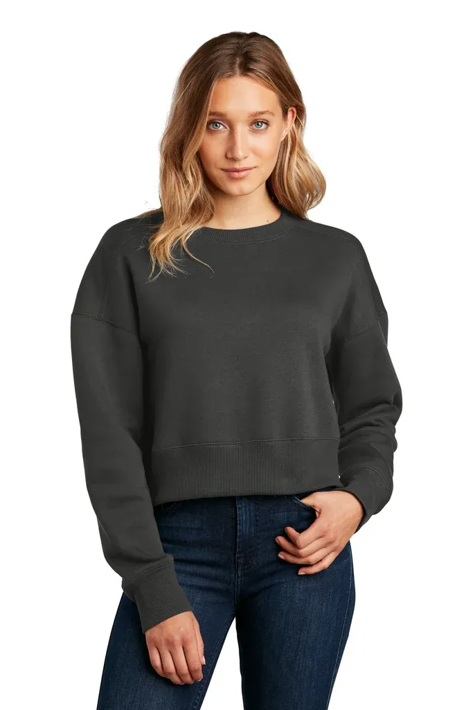 District ® Women's Perfect Weight ® Fleece Cropped Crew DT1105 - additional view 1