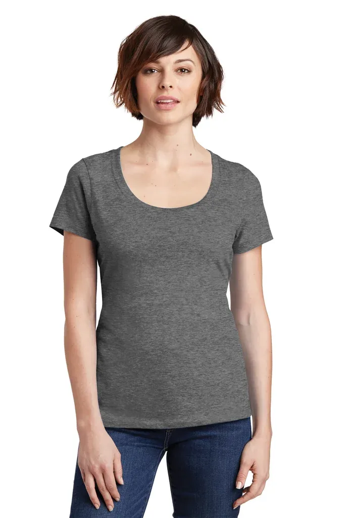 District® Women's Perfect Weight® Scoop Tee. DM106L - additional view 1