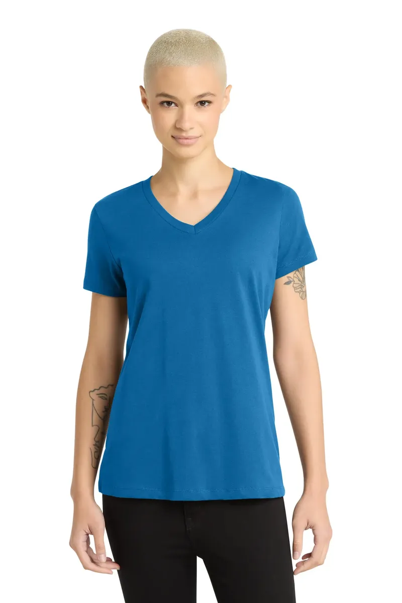District® - Women's Perfect Weight® V-Neck Tee. DM1170L - additional view 1