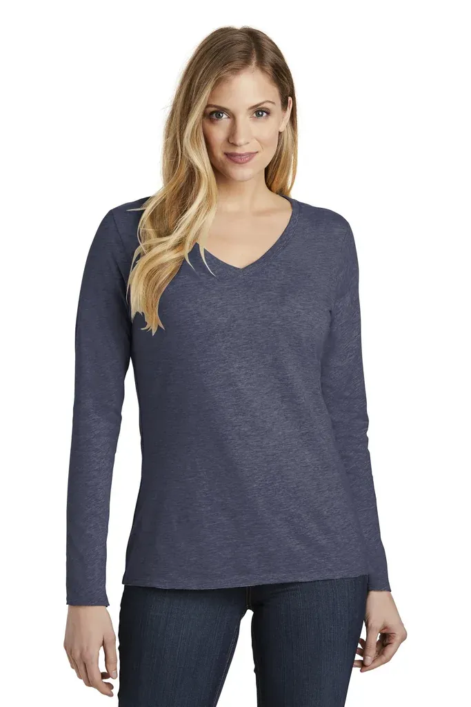 District ® Women's Very Important Tee ® Long Sleeve V-Neck. DT6201 - additional view 4