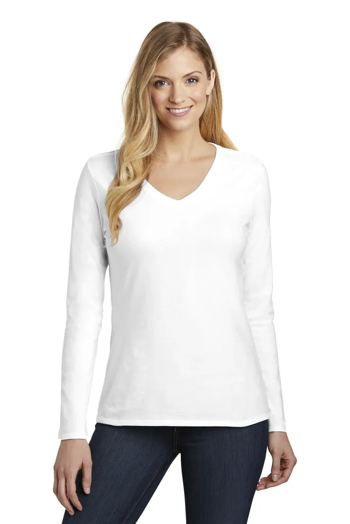 District ® Women's Very Important Tee ® Long Sleeve V-Neck. DT6201 - additional view 1