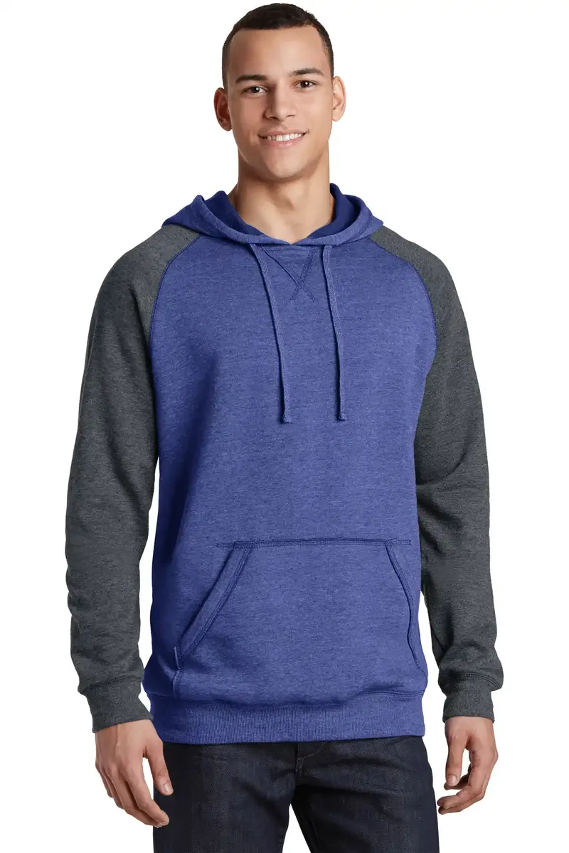 District® Young Mens Lightweight Fleece Raglan Hoodie.  DT196 - additional view 1