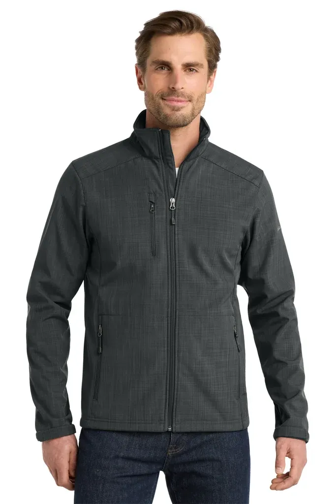 Eddie Bauer® Shaded Crosshatch Soft Shell Jacket. EB532 - additional view 1