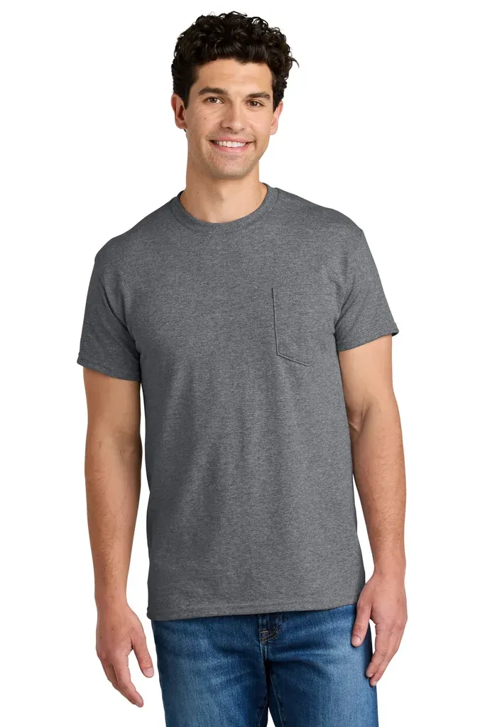 Gildan® - DryBlend® 50 Cotton/50 Poly Pocket T-Shirt. 8300 - additional view 4