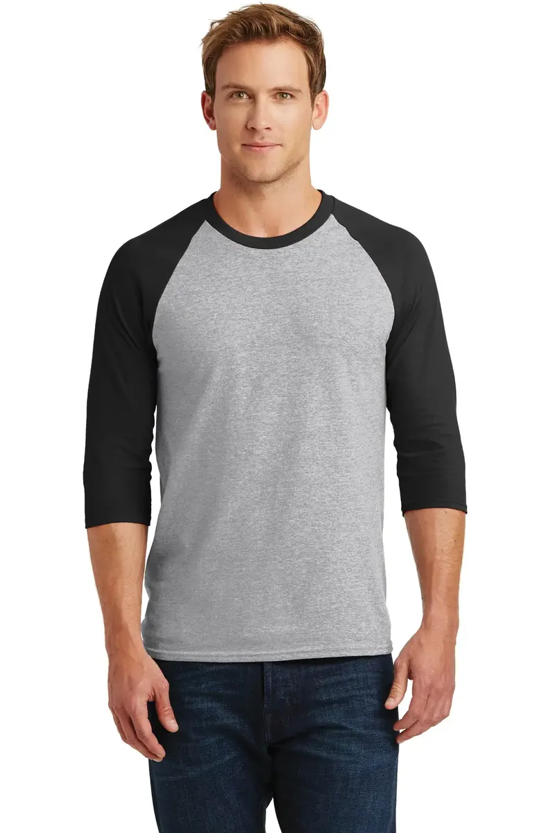 Gildan® Heavy Cotton™ 3/4-Sleeve Raglan T-Shirt. 5700 - additional view 1
