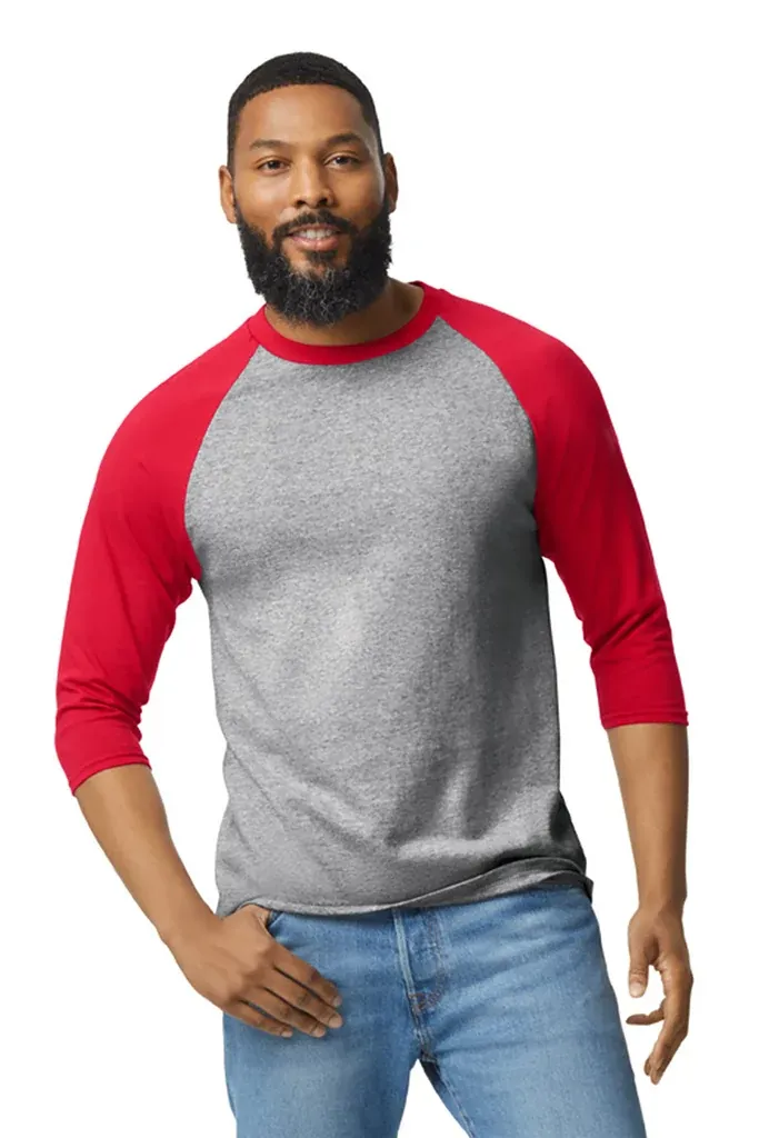 Gildan® Heavy Cotton™ 3/4-Sleeve Raglan T-Shirt. 5700 - additional view 8