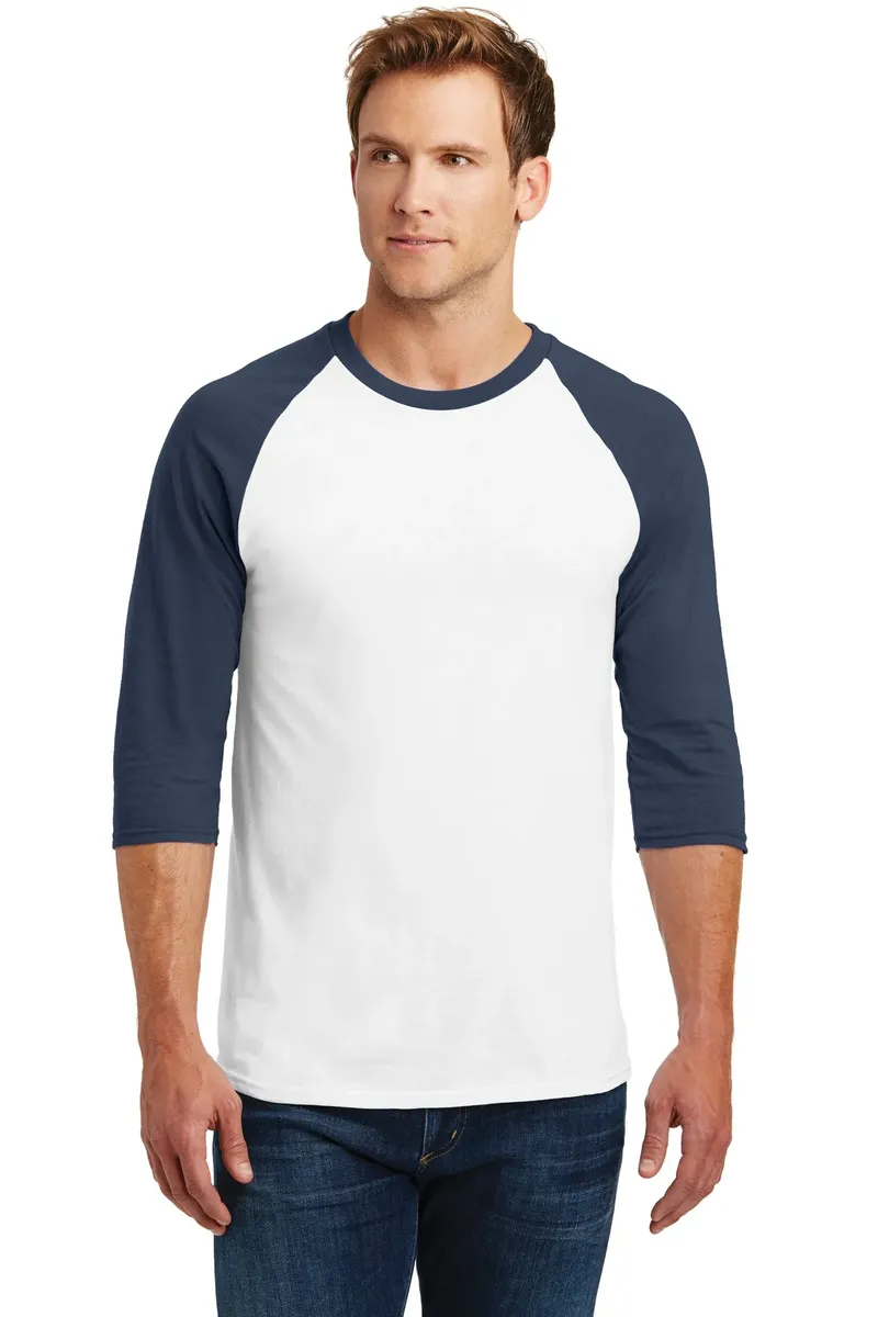 Gildan® Heavy Cotton™ 3/4-Sleeve Raglan T-Shirt. 5700 - additional view 3