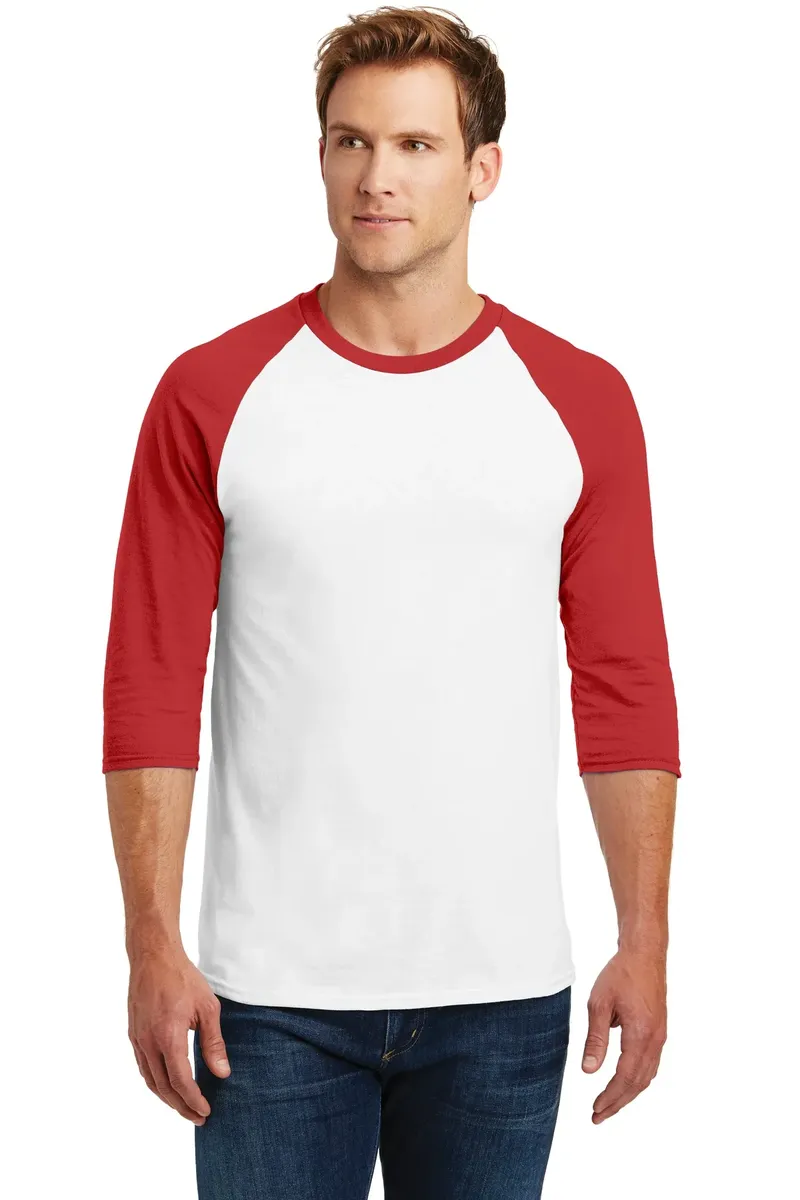 Gildan® Heavy Cotton™ 3/4-Sleeve Raglan T-Shirt. 5700 - additional view 7
