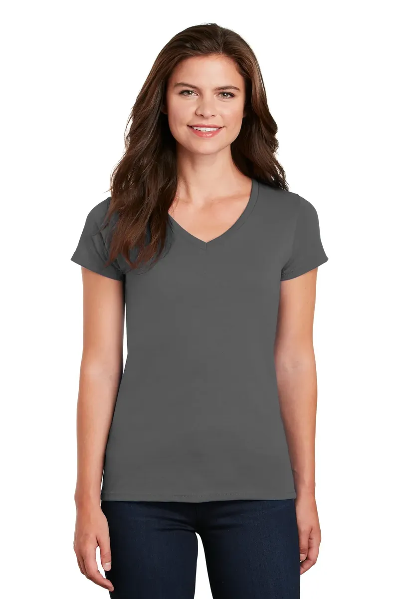 Gildan® Women's Heavy Cotton 100% Cotton V-Neck T-Shirt. 5V00L - additional view 5