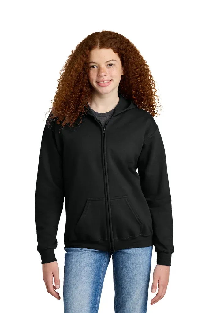 Gildan® Youth Heavy Blend Full-Zip Hooded Sweatshirt. 18600B