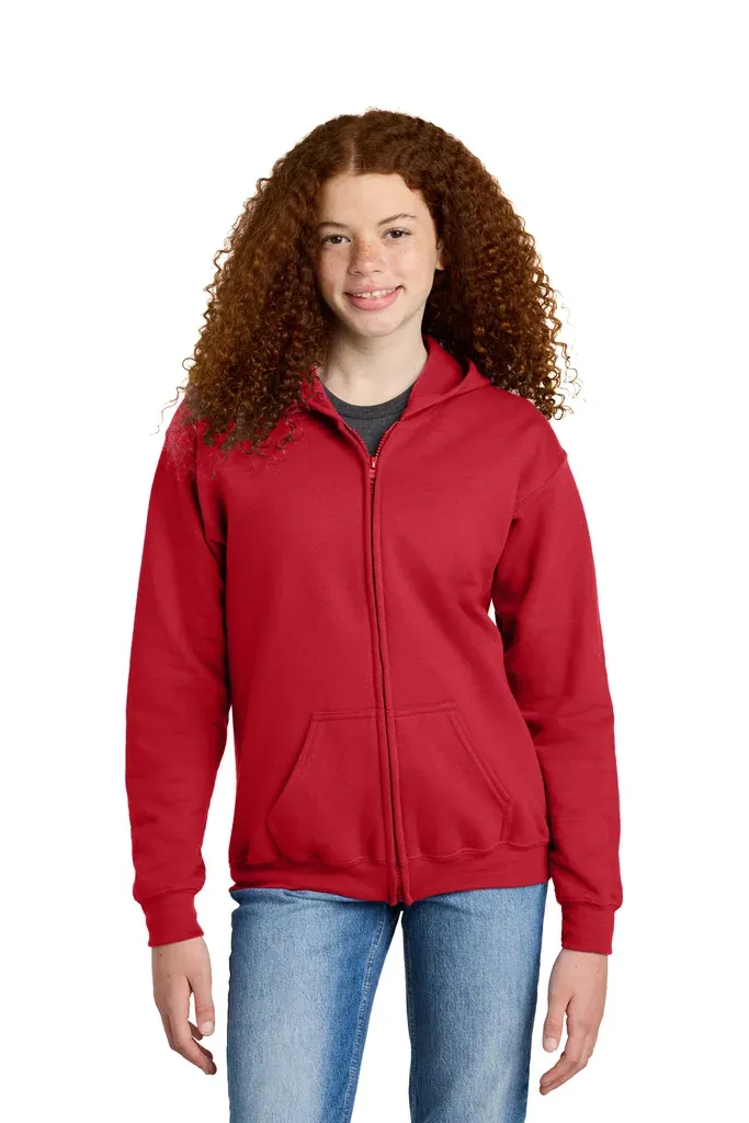 Gildan® Youth Heavy Blend Full-Zip Hooded Sweatshirt. 18600B - additional view 2