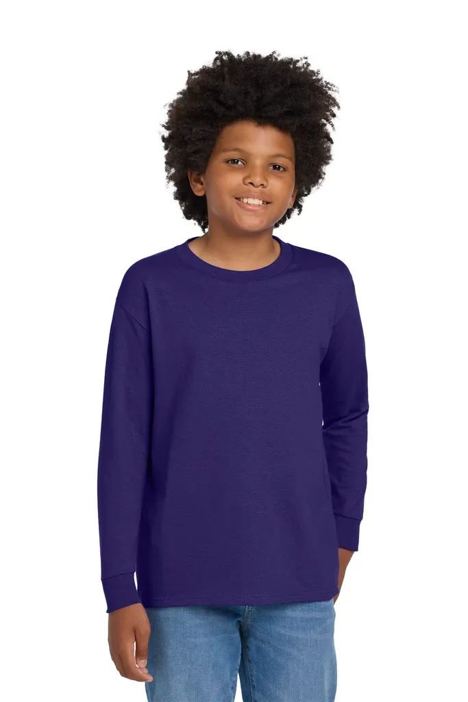 Gildan® Youth Heavy Cotton 100% Cotton Long Sleeve T-Shirt. 5400B - additional view 4