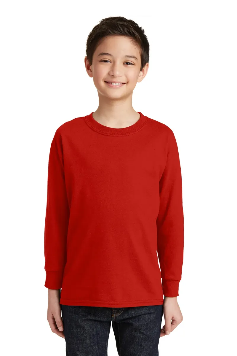 Gildan® Youth Heavy Cotton 100% Cotton Long Sleeve T-Shirt. 5400B - additional view 6