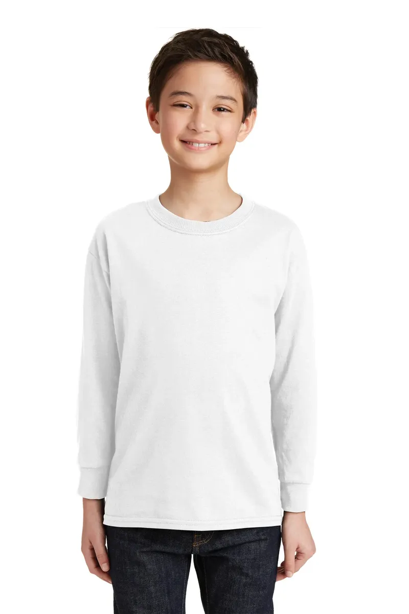 Gildan® Youth Heavy Cotton 100% Cotton Long Sleeve T-Shirt. 5400B - additional view 1