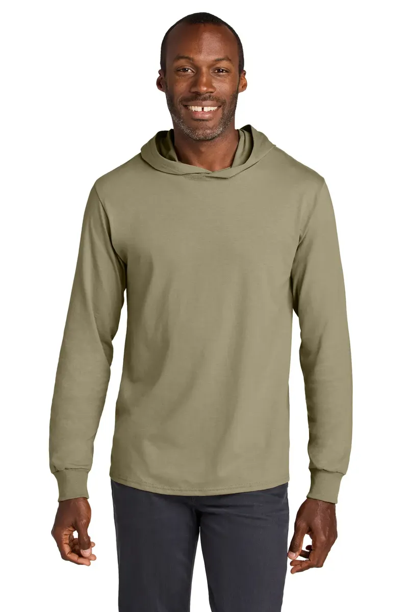 Jerzees Classics Unisex Cotton Long Sleeve Hooded T-Shirt 363LH - additional view 1