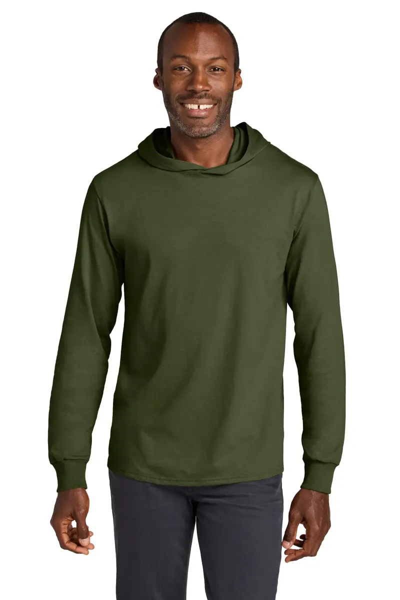 Jerzees Classics Unisex Cotton Long Sleeve Hooded T-Shirt 363LH - additional view 10