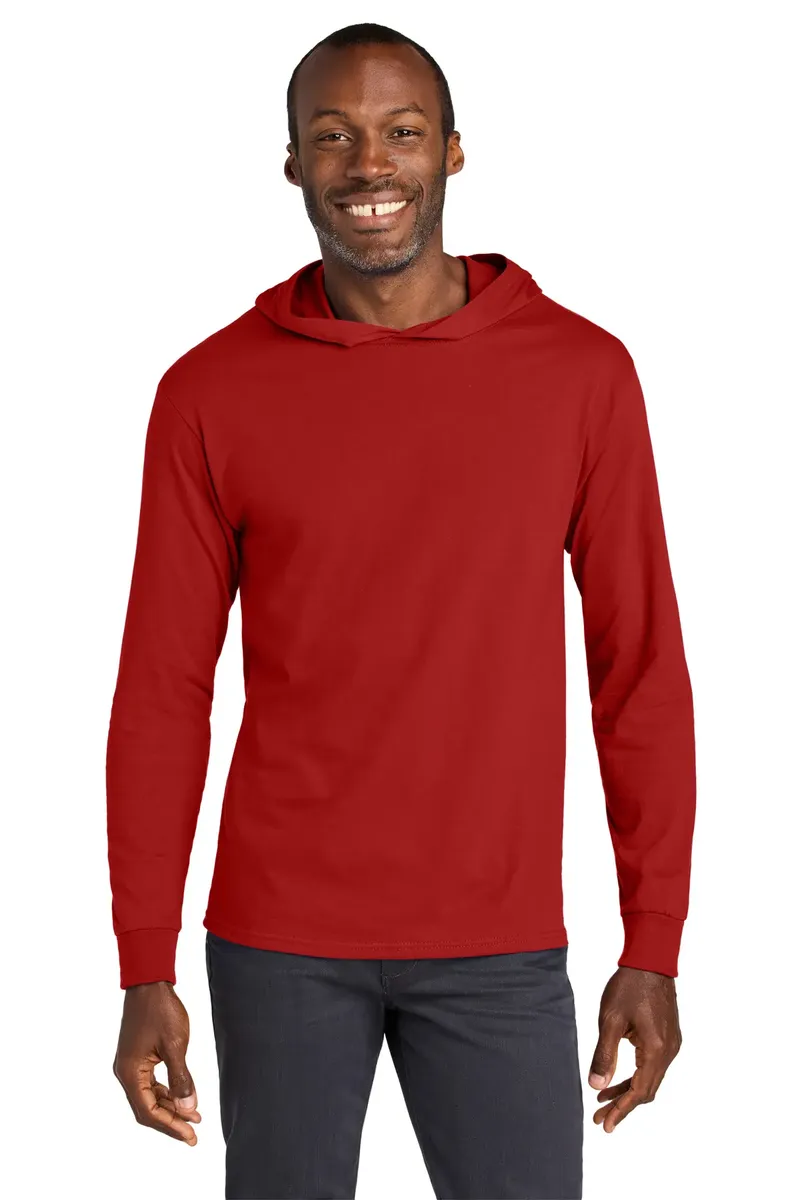 Jerzees Classics Unisex Cotton Long Sleeve Hooded T-Shirt 363LH - additional view 9