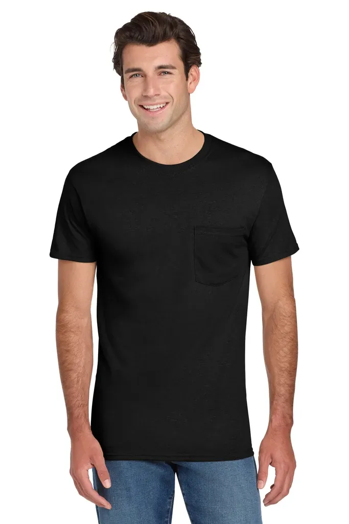 Jerzees® -  Dri-Power® 50/50 Cotton/Poly Pocket T-Shirt.  29MP - additional view 3