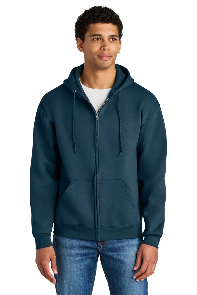 Jerzees Rugged Unisex Full-Zip Hooded Sweatshirt Z12M - additional view 2