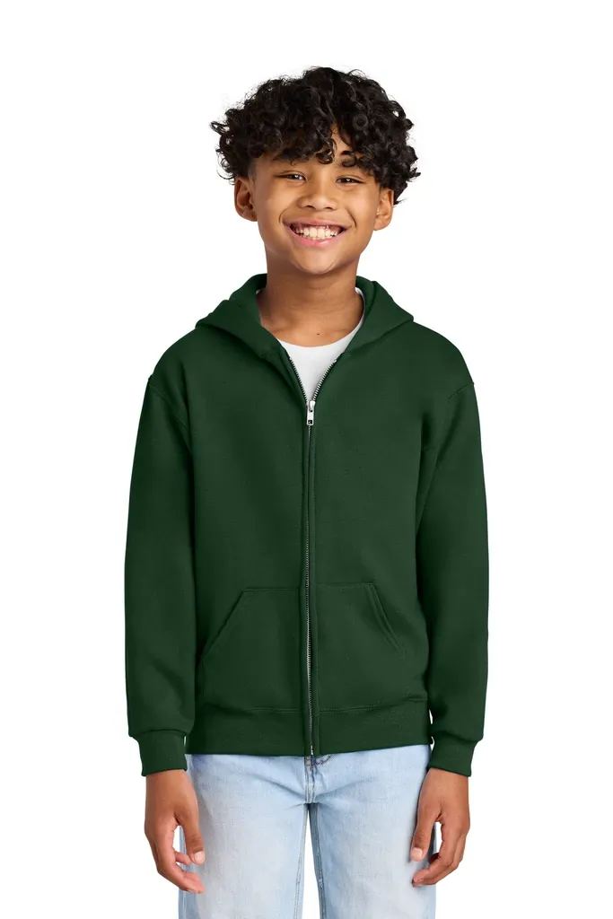 Jerzees® - Youth NuBlend® Full-Zip Hooded Sweatshirt.  993B - additional view 4