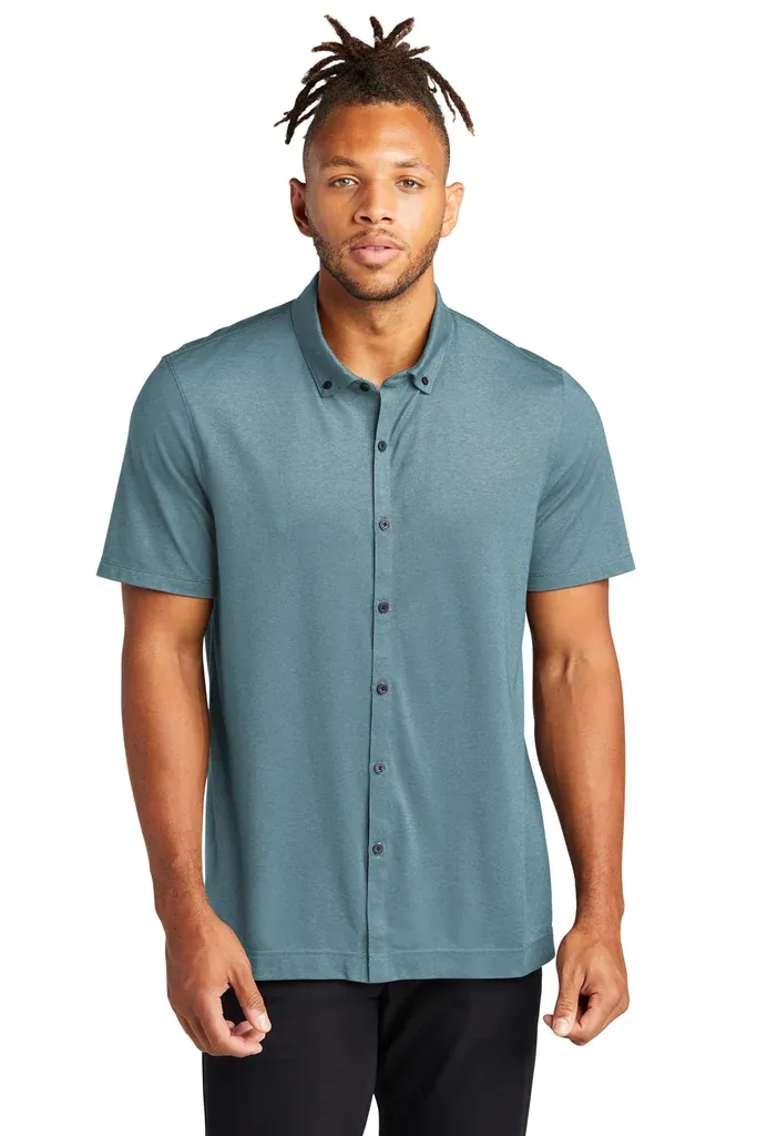 Mercer+Mettle® Stretch Pique Full-Button Polo MM1006 - additional view 5