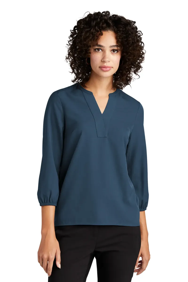 Mercer+Mettle® Women's Stretch Crepe 3/4-Sleeve Blouse MM2011 - additional view 3