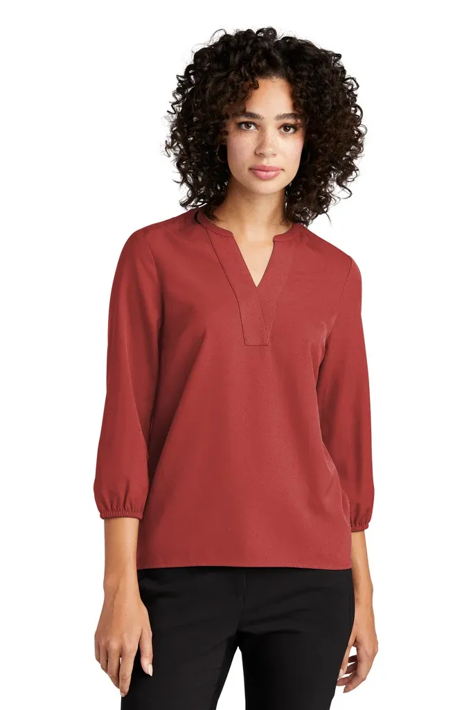 Mercer+Mettle® Women's Stretch Crepe 3/4-Sleeve Blouse MM2011 - additional view 1