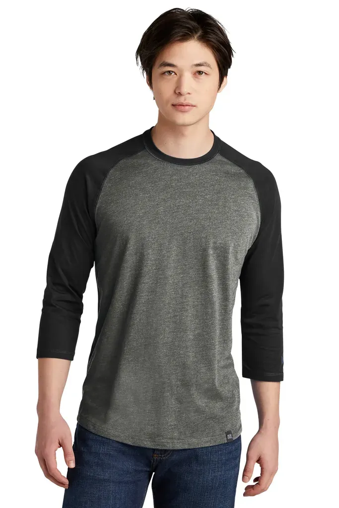 New Era ® Heritage Blend 3/4-Sleeve Baseball Raglan Tee. NEA104 - additional view 8
