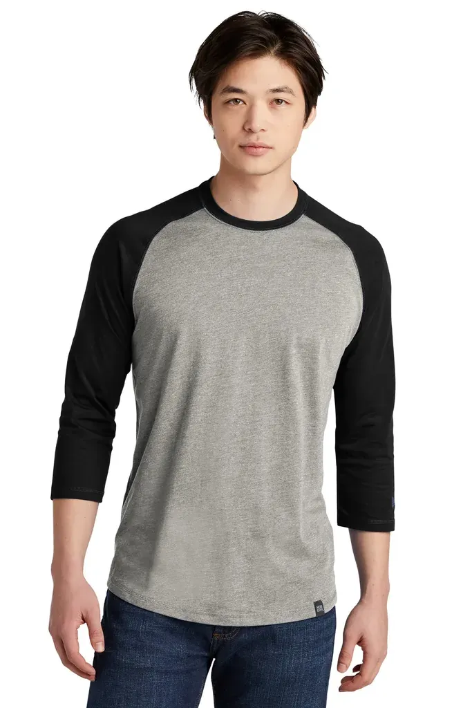 New Era ® Heritage Blend 3/4-Sleeve Baseball Raglan Tee. NEA104 - additional view 3