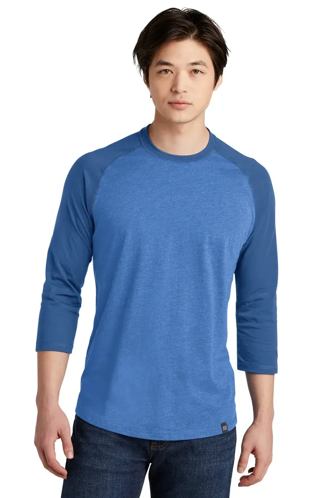 New Era ® Heritage Blend 3/4-Sleeve Baseball Raglan Tee. NEA104 - additional view 4